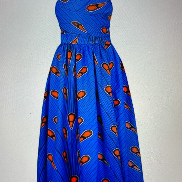 Sexy Bright Blue Boho Maxi Dress - Picture 3 of 5